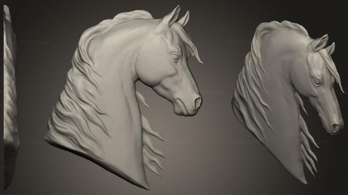 High reliefs and bas-reliefs of fantasy (golova loshadi2, GRLFF_0034) 3D models for cnc